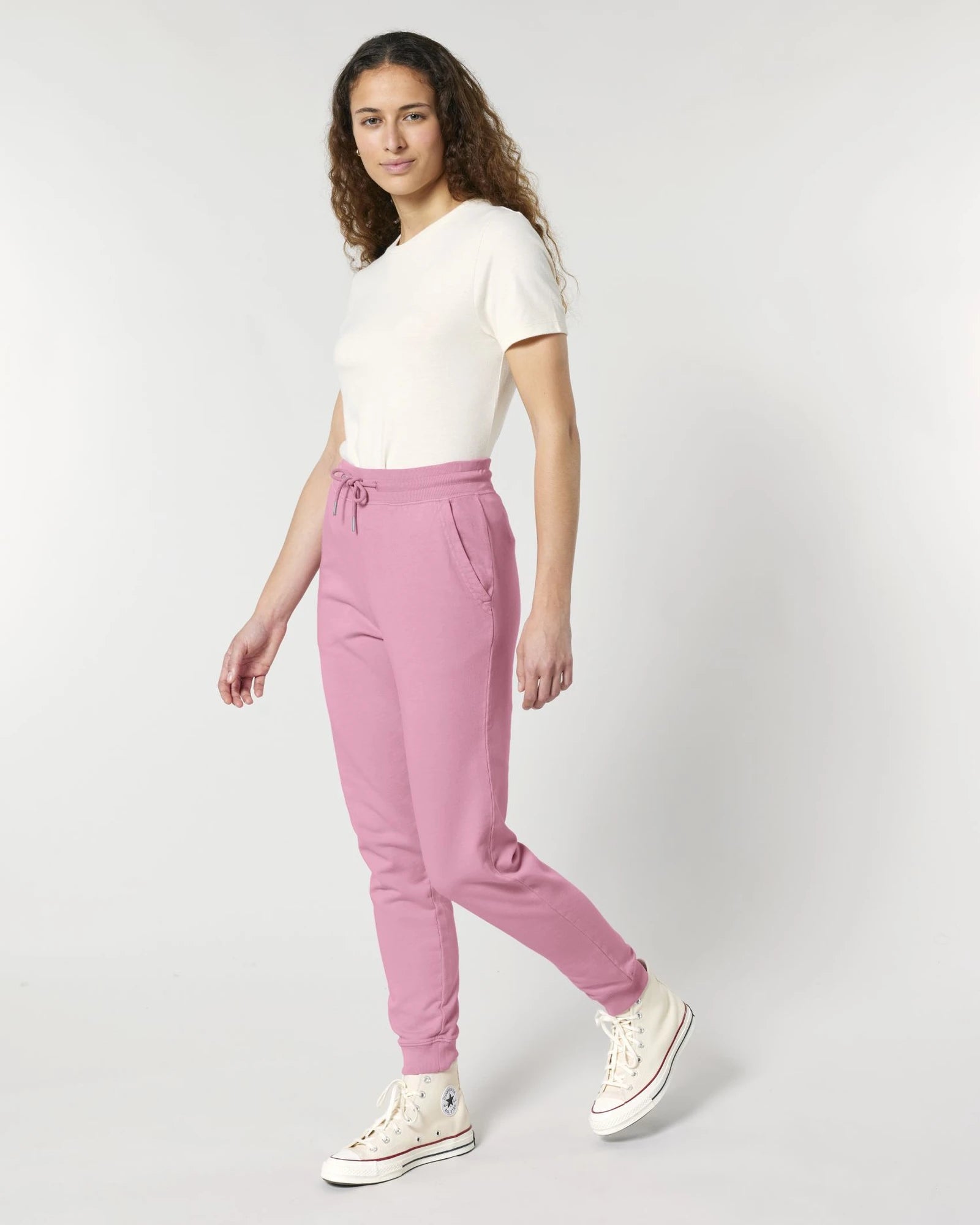 Pantalone jogging Stanley/Stella Mover da personalizzare - Tinto in capo rosa bubble